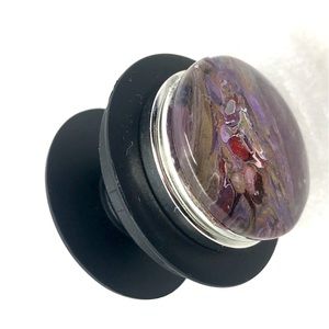 Hand painted phone stand with 30mm Snap Statement SJ30 grip holder